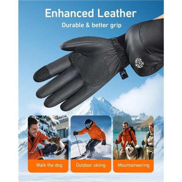 RIGWARL -5℉ Winter Warm Gloves with Thickest Thermal Plush for Extreme Cold - Picture 5 of 7